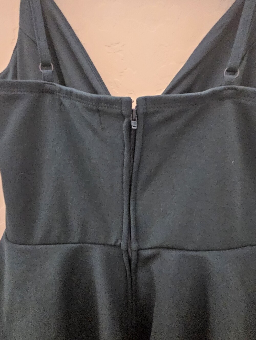 Trixxi Dark Green Tiered Ruffle Spaghetti Strap Mini Dress Sz Small - Picture 5 of 6